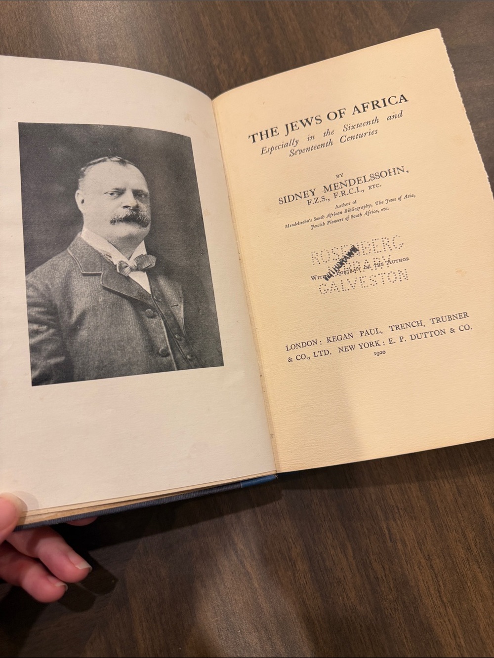 The Jews of Africa by Sidney Mendelssohn - Hardcover Book - Cream Pages